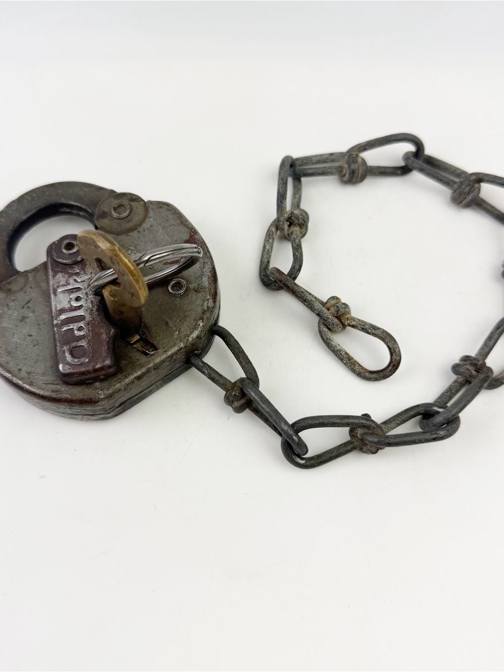 Adlake Southern Pacific SP Co Railroad Signal Switch Lock Chain Key 1936 Patent